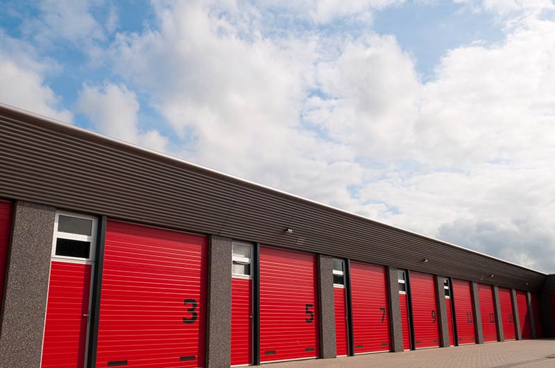 Red Roller Shutters