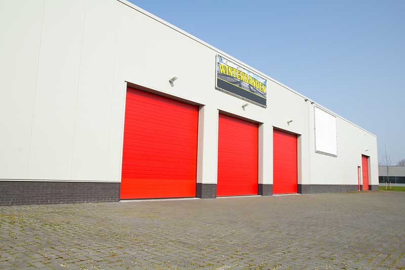 Red Roller Shutters