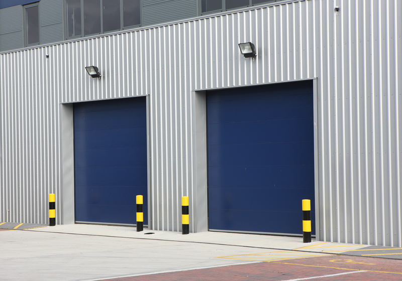 Dark blue Industrial doors