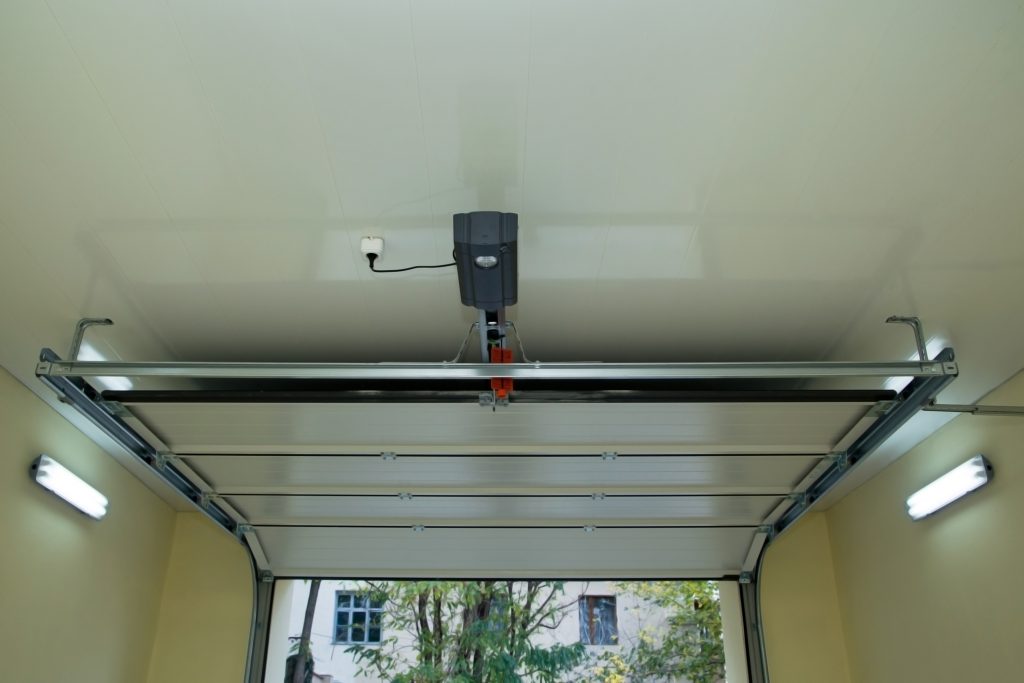 Automatic garage door inside