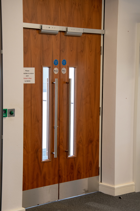 wooden fire door