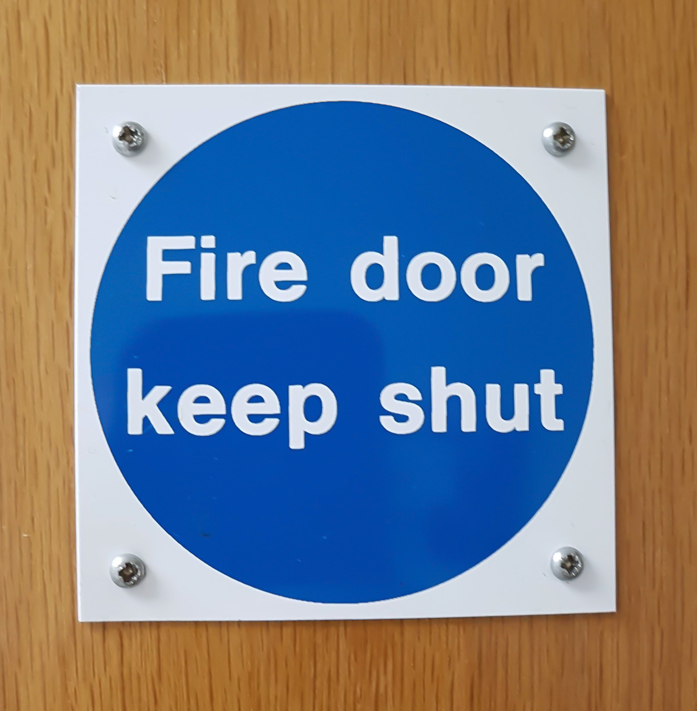 fire door sign